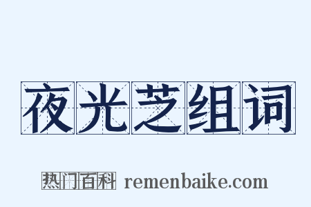 夜光芝组词是什么意思的图片